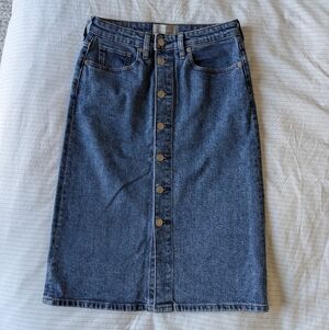 Everlane Denim Pencil Skirt Button Front Size 26 (Size 4)